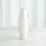 Ceramic Ball Handled Vase/ Ice Bucket & Pitchers, 3 Styles, White Glaze