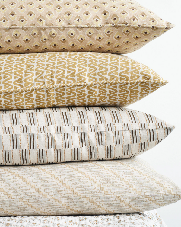 Lagos Sahara Linen Cushion, 20" x 20"