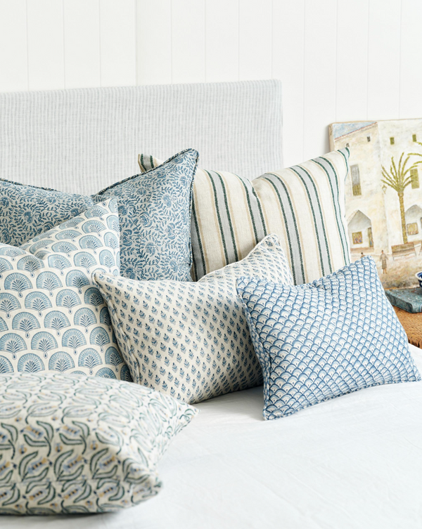 Lido Byzantine Linen Cushion, 22" x 22"