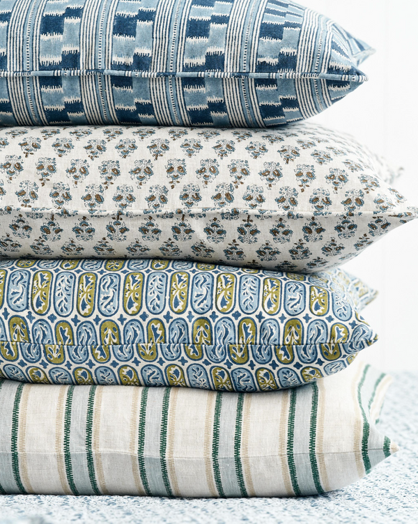 Lido Byzantine Linen Cushion, 22" x 22"