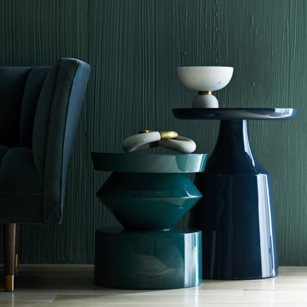 Turin End Table, Navy