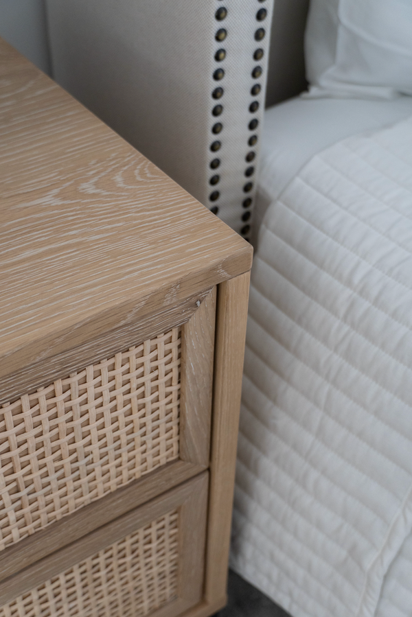 Avida Nightstand, Rustic Oak / Dark Grey