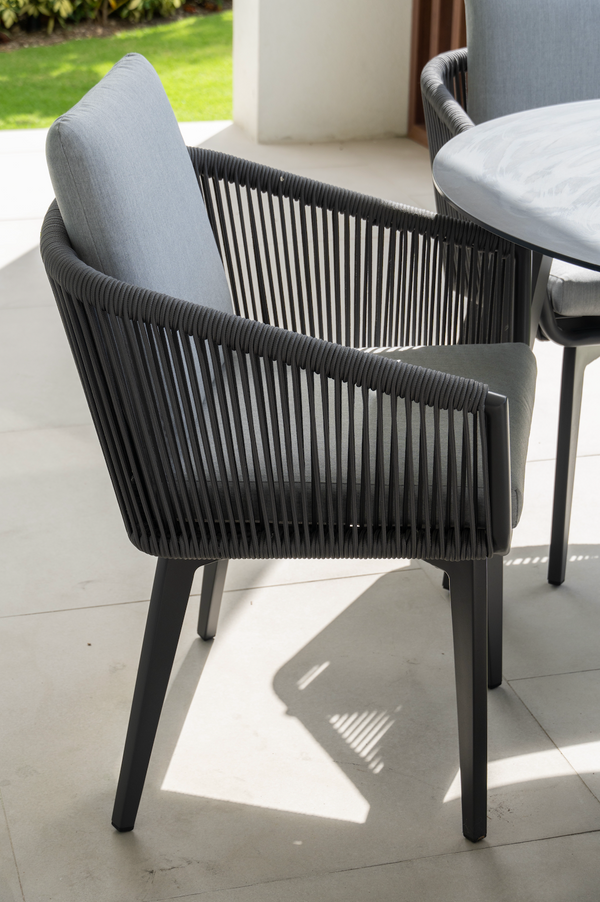 Diva Anthracite Dining Chair, Granite