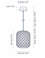 Nans 8.5" Outdoor Pendant, Beige Shade