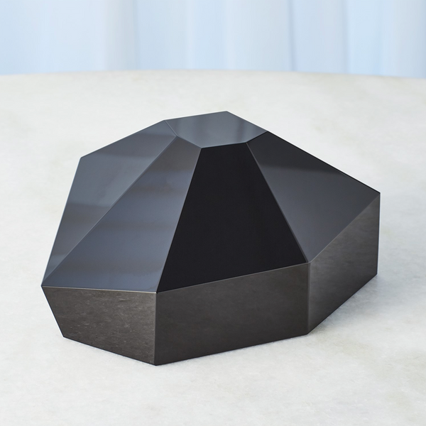 Crystal Paper Weight, Black, Small