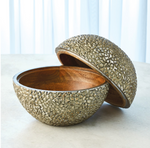 Horse Apple Box, Antique Silver, Large