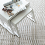 Two-Tone Rope Handwoven Indoor/Outdoor Rug, Platinum/Ivory
