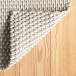 Two-Tone Rope Handwoven Indoor/Outdoor Rug, Platinum/Ivory