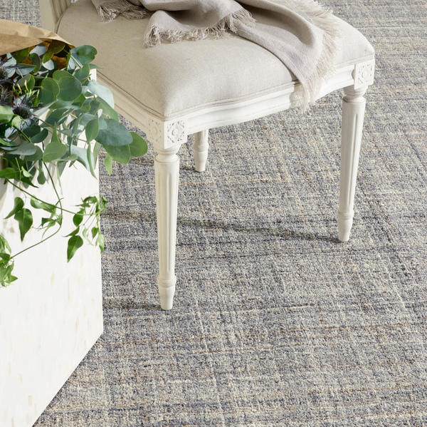 Harris Hand Micro Hooked Wool Rug, Blue/Brown