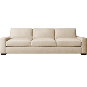 California Casual 3 Seater Sofa, Effie Linen Performance Fabric, 96.85" W