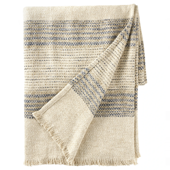 Cielo Stripe Blue Throw, 50" x 70"