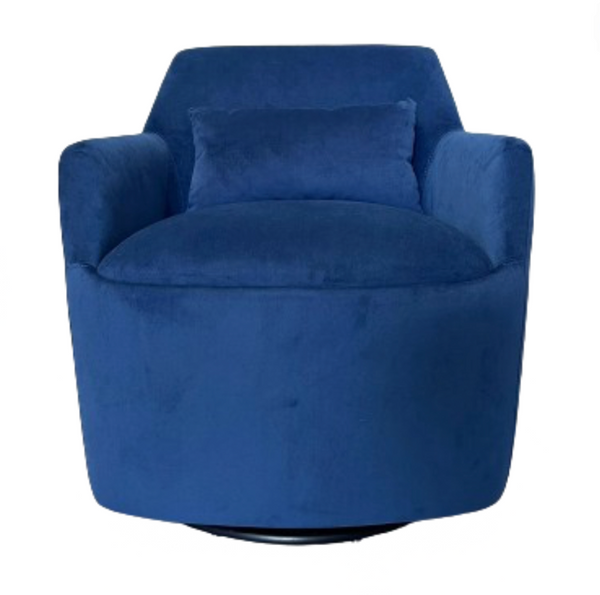 Syd Swivel Club Chair, Antonio Sapphire Blue