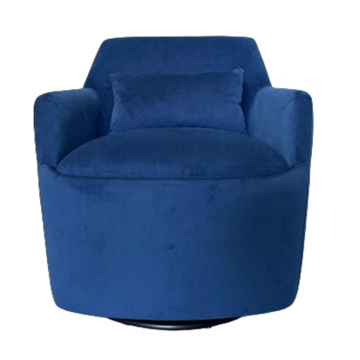 Syd Swivel Club Chair, Antonio Sapphire Blue