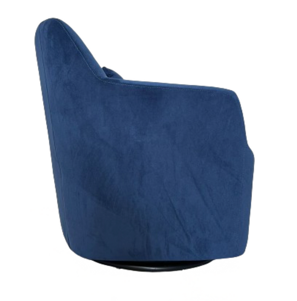 Syd Swivel Club Chair, Antonio Sapphire Blue