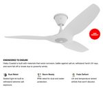 Coastal Haiku Marine-Grade Outdoor Fan, 52",  Black