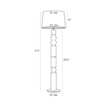 Woodrow Floor Lamp, Limewash, Wood