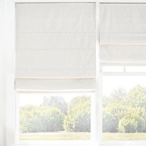 Textured Cordless Roman Natural Shade with Blackout Lining