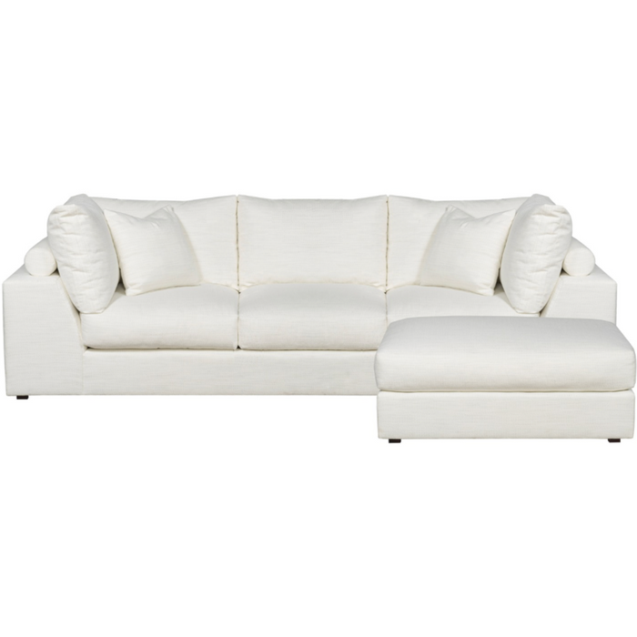 Lucca RAF Sectional, 117" Kipri Snow Performance Fabric