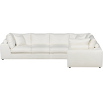 Lucca Sectional (moveable piece so can be LAF or RAF), 146.5" x 117" Kipri Snow Performance Fabric