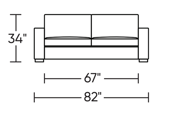 Revere Today Sleeper Sofa, Archer Sand Performance Fabric/Mink, Queen Plus, 82"W
