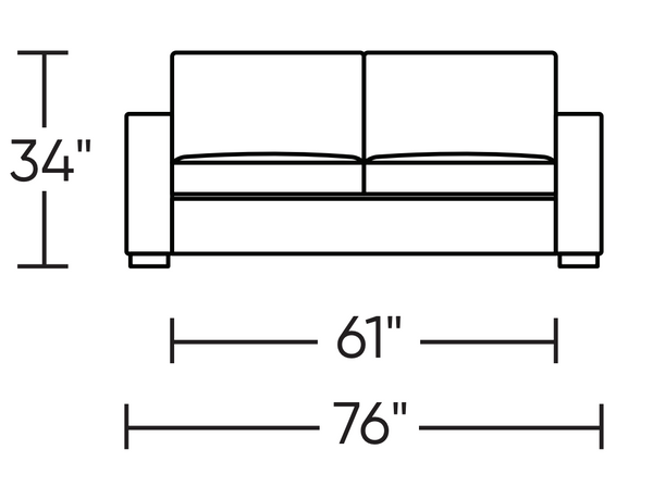 Revere Today Sleeper Sofa, Archer Linen Performance Fabric/Mink, Queen, 76"W