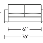 Revere Today Sleeper Sofa, Archer Sand Performance Fabric/Mink, Queen, 76"W