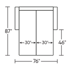 Revere Today Sleeper Sofa, Archer Sand Performance Fabric/Mink, Queen, 76"W