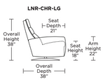 Lanier Leather Comfort Air Chair & Ottoman, Bison White/Walnut, 2 Sizes