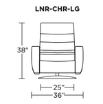Lanier Leather Comfort Air Chair & Ottoman, Bison White/Walnut, 2 Sizes