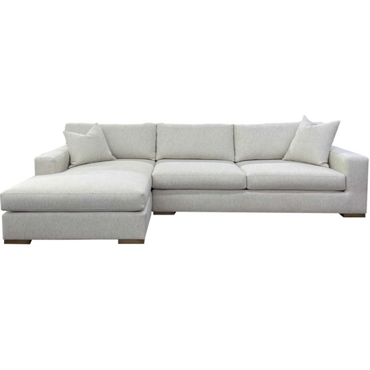 Carson LAF Chaise Sectional, Archer Linen Performance Fabric/Mink, 117"W x 68"D