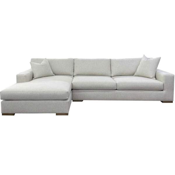 Carson LAF Chaise Sectional, Archer Linen Performance Fabric/Mink, 117"W x 68"D