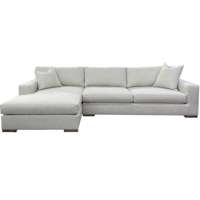 Carson LAF Chaise Sectional, Archer Linen Performance Fabric/Mink, 117"W x 68"D
