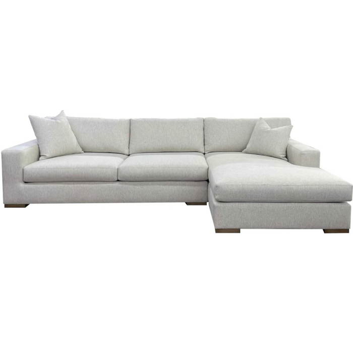 Carson RAF Chaise Sectional, Archer Linen Performance Fabric/Mink, 117"W x 68"D