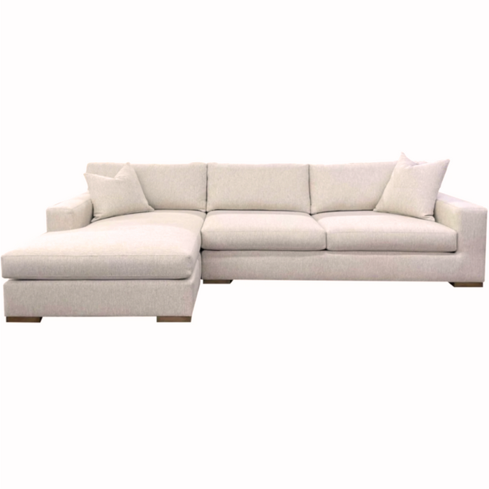 Carson LAF Chaise Sectional, Archer Sand Performance Fabric/Mink, 117"W x 68"D