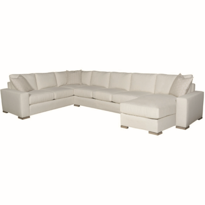 Paxton 3 Piece Sectional, L Shape Sectional with Right Arm Chaise, Instant Parchment, 152.5" x 101"