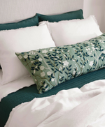 Elise Embroidered Sage Decorative Pillow, Lumbar, 16" x 40"