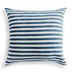 Gideon Square Indoor/Outdoor Pillow, Blue Stripe, 20" x 20"