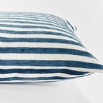 Gideon Square Indoor/Outdoor Pillow, Blue Stripe, 20" x 20"