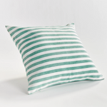 Gideon Square Indoor/Outdoor Pillow, Seafoam Stripe, 20" x 20"