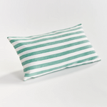 Gideon Indoor/Outdoor Lumbar Pillow, 12" x 22", Seafoam Stripe