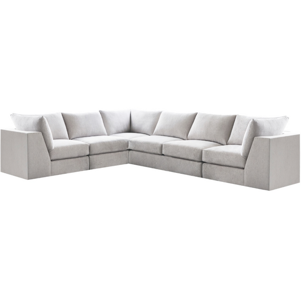 Lucy 141” x 111” Trackstar Nickel Performance Fabric Sectional (can be left or right facing)
