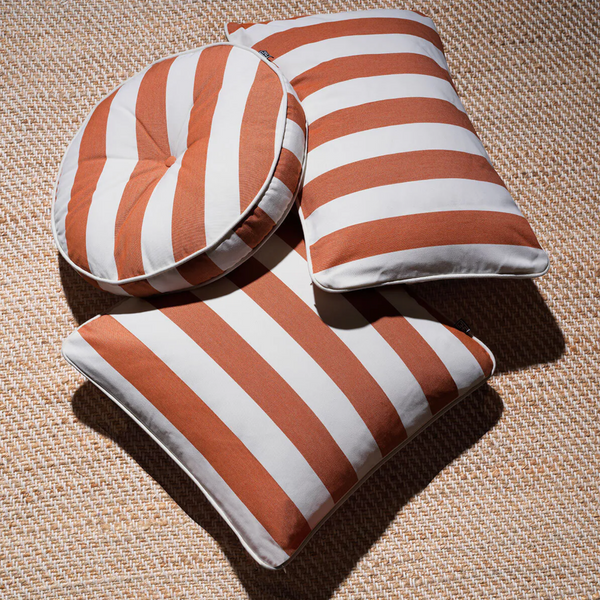 Florent Square Outdoor Cushion, Orange, 19.5" x 19.5"