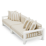 Antibes Outdoor Sofa, Matte White/Florent Beige, 108"W