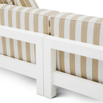 Antibes Outdoor Sofa, Matte White/Florent Beige, 108"W