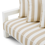 Antibes Outdoor Sofa, Matte White/Florent Beige, 108"W