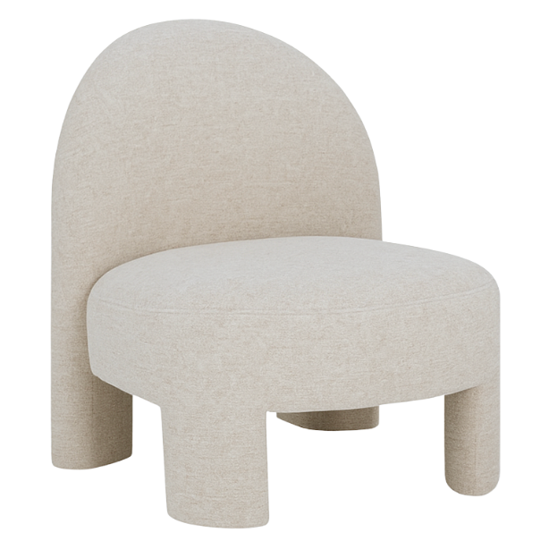 Myrtle Lounge Chair, Dove Cream