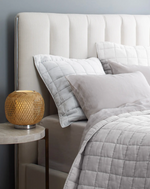 European Linen Box Quilt Collection, White