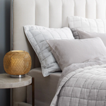 European Linen Box Quilt Collection, White