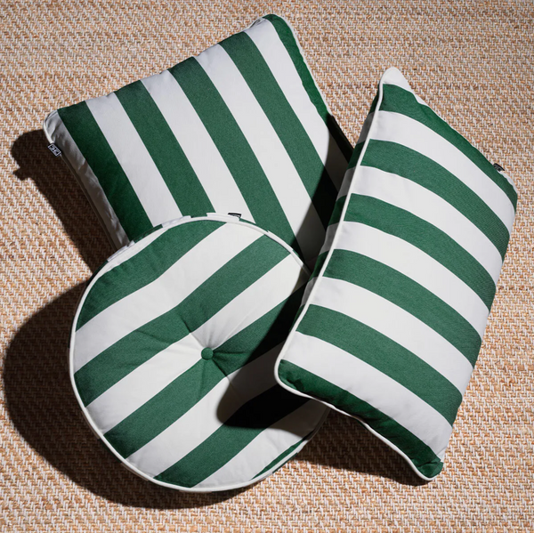 Florent Lumbar Outdoor Cushion - Green, 23.62″ x 15.75″