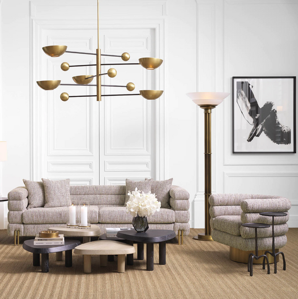 Maguire Swivel Chair, Mademoiselle Beige, 34.25"W x 27.17"D